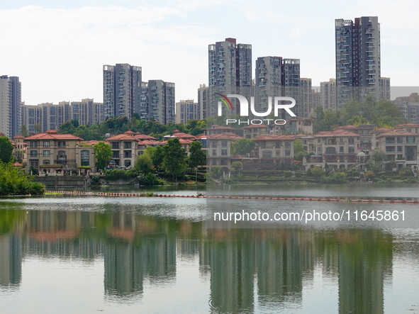 Housing for urban residents is seen in Yichang, Hubei province, China, on October 7, 2024. Today is World Habitat Day. 