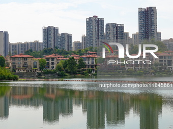 Housing for urban residents is seen in Yichang, Hubei province, China, on October 7, 2024. Today is World Habitat Day. (