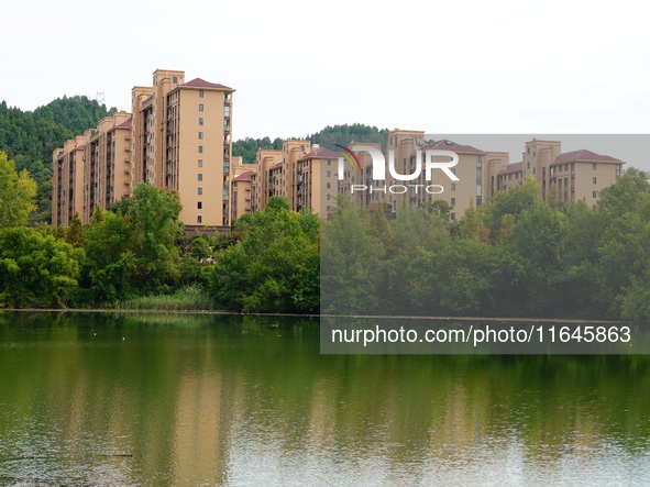 Housing for urban residents is seen in Yichang, Hubei province, China, on October 7, 2024. Today is World Habitat Day. 