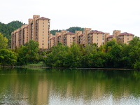 Housing for urban residents is seen in Yichang, Hubei province, China, on October 7, 2024. Today is World Habitat Day. (