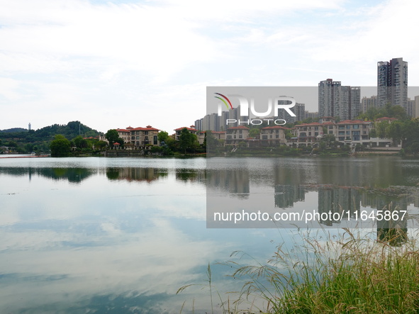 Housing for urban residents is seen in Yichang, Hubei province, China, on October 7, 2024. Today is World Habitat Day. 