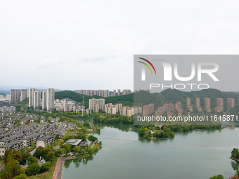 Housing for urban residents is seen in Yichang, Hubei province, China, on October 7, 2024. Today is World Habitat Day. (