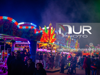 People attend the 751st edition of the Autumn Fair in Nijmegen city center, on October 5, 2024. (