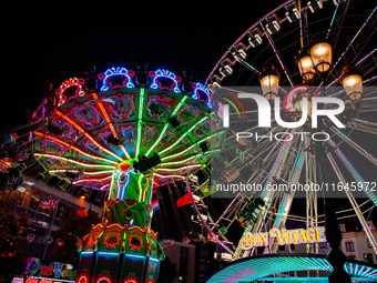 People attend the 751st edition of the Autumn Fair in Nijmegen city center, on October 5, 2024. (