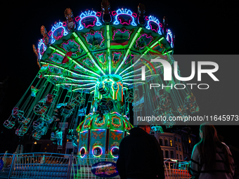 People attend the 751st edition of the Autumn Fair in Nijmegen city center, on October 5, 2024. (