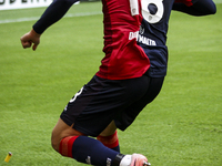 Cagliari midfielder Razvan Marin (18) celebrates after scoring his goal to make it 1-1 during the Serie A football match number 7, Juventus...