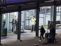 Evacuees land in Eindhoven, Netherlands, on October 4, 2024, from the Middle East. The first repatriation flight from Beirut includes around...