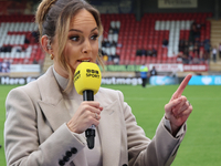 Kelly Somers, a BBC Sport pundit, is present during the Barclays FA Women's Super League soccer match between Tottenham Hotspur Women and Li...