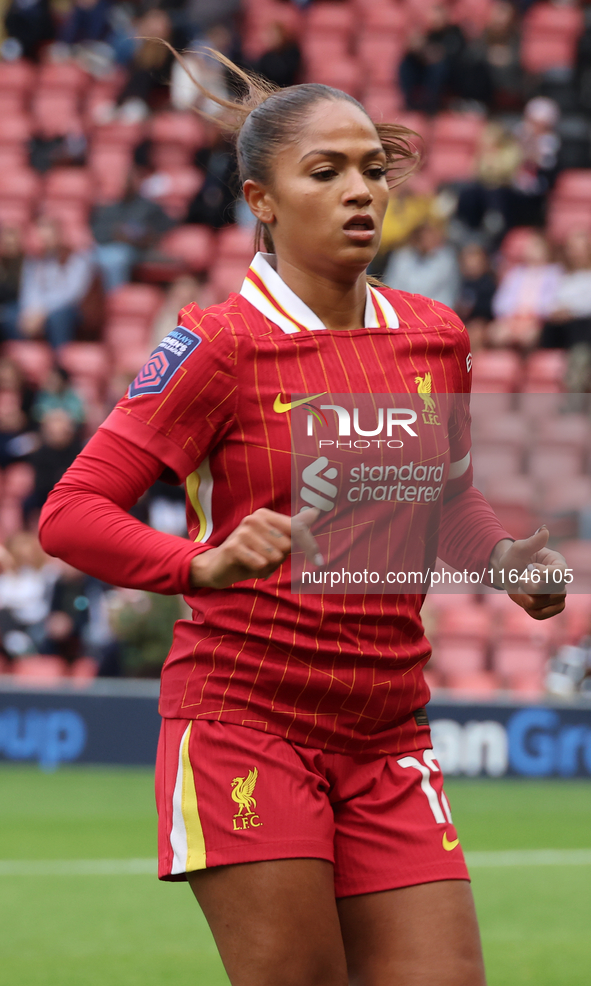 Taylor Hinds of Liverpool Women plays during the Barclays FA Women's Super League soccer match between Tottenham Hotspur Women and Liverpool...