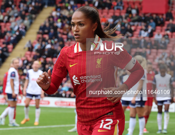 Taylor Hinds of Liverpool Women plays during the Barclays FA Women's Super League soccer match between Tottenham Hotspur Women and Liverpool...