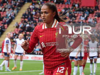 Taylor Hinds of Liverpool Women plays during the Barclays FA Women's Super League soccer match between Tottenham Hotspur Women and Liverpool...