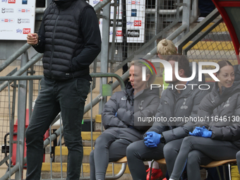 Robert Vilahamn, manager of Tottenham Hotspur Women, is present during the Barclays FA Women's Super League soccer match between Tottenham H...