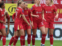 Cornelia Kapocs of Liverpool Women celebrates her goal during the Barclays FA Women's Super League soccer match between Tottenham Hotspur Wo...