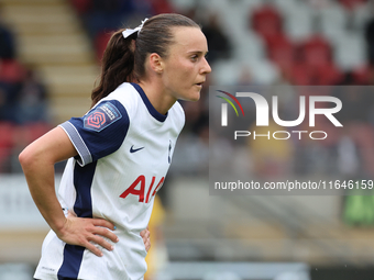 Hayley Raso of Tottenham Hotspur Women plays during the Barclays FA Women's Super League soccer match between Tottenham Hotspur Women and Li...