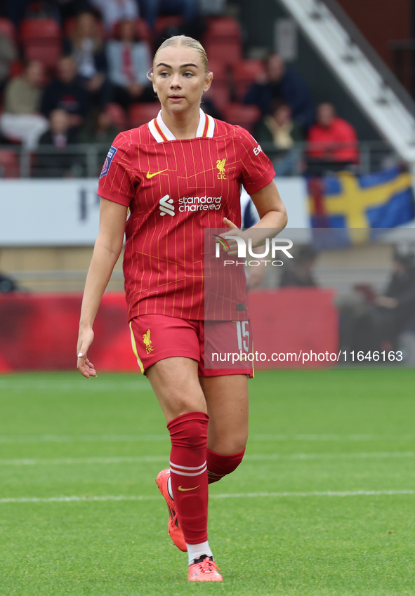 Sofie Lundgaard of Liverpool Women plays during the Barclays FA Women's Super League soccer match between Tottenham Hotspur Women and Liverp...