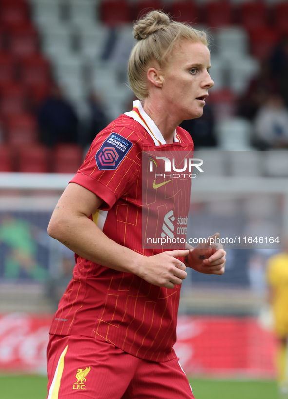 Jasmine Matthews of Liverpool Women plays during the Barclays FA Women's Super League soccer match between Tottenham Hotspur Women and Liver...