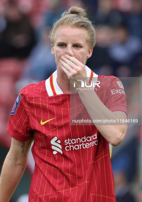 Jasmine Matthews of Liverpool Women plays during the Barclays FA Women's Super League soccer match between Tottenham Hotspur Women and Liver...