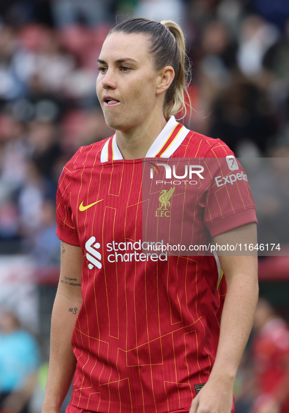 Gemma Evans of Liverpool Women plays during the Barclays FA Women's Super League soccer match between Tottenham Hotspur Women and Liverpool...