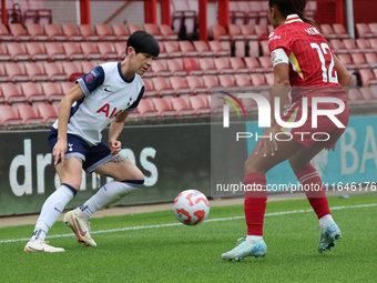 Ashleigh Neville of Tottenham Hotspur Women plays during the Barclays FA Women's Super League soccer match between Tottenham Hotspur Women a...