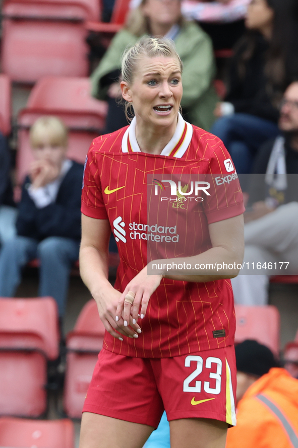 Gemma Bonner of Liverpool Women plays during the Barclays FA Women's Super League soccer match between Tottenham Hotspur Women and Liverpool...