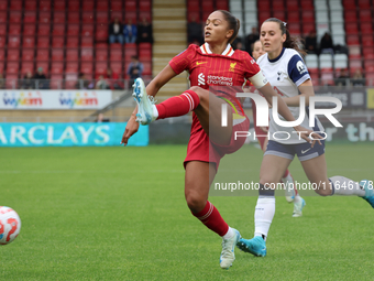 Taylor Hinds of Liverpool Women plays during the Barclays FA Women's Super League soccer match between Tottenham Hotspur Women and Liverpool...