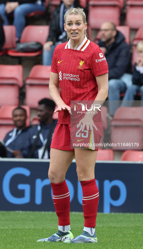 Gemma Bonner of Liverpool Women plays during the Barclays FA Women's Super League soccer match between Tottenham Hotspur Women and Liverpool...