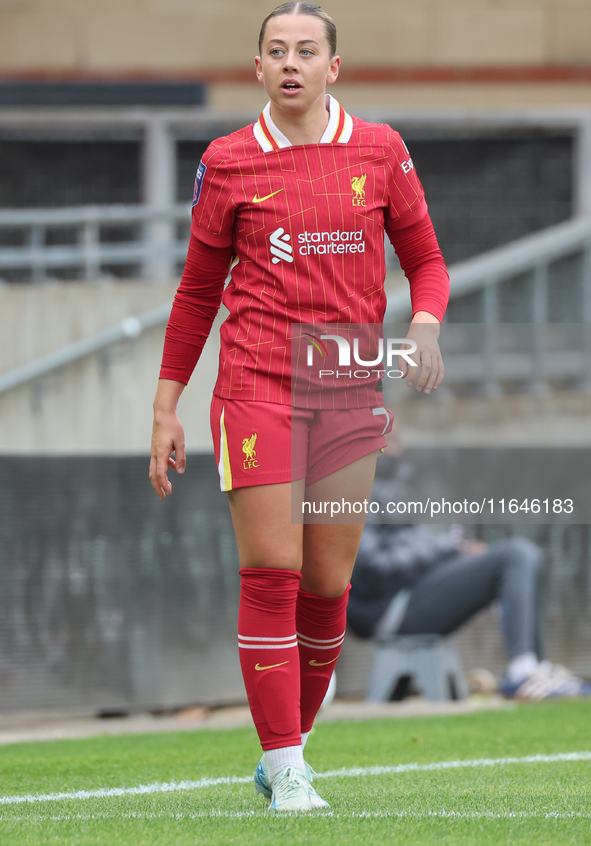 Cornelia Kapocs of Liverpool Women plays during the Barclays FA Women's Super League soccer match between Tottenham Hotspur Women and Liverp...