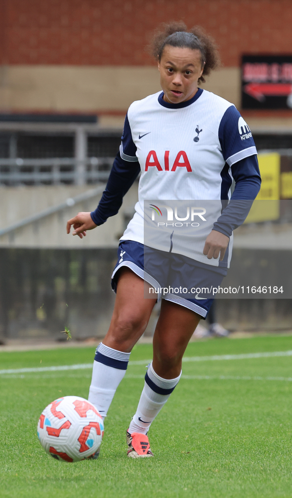 Drew Spence of Tottenham Hotspur Women plays during the Barclays FA Women's Super League soccer match between Tottenham Hotspur Women and Li...