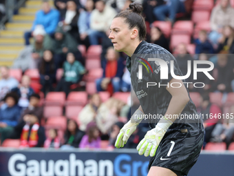 Rachael Laws of Liverpool Women plays during the Barclays FA Women's Super League soccer match between Tottenham Hotspur Women and Liverpool...