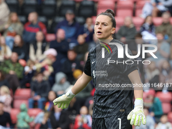 Rachael Laws of Liverpool Women plays during the Barclays FA Women's Super League soccer match between Tottenham Hotspur Women and Liverpool...