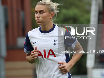 Amanda Nilden, on loan from Juventus, of Tottenham Hotspur Women plays during the Barclays FA Women's Super League soccer match between Tott...