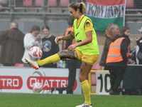 Katelin Talbert, on loan from West Ham United, of Tottenham Hotspur Women participates in the pre-match warm-up during the Barclays FA Women...