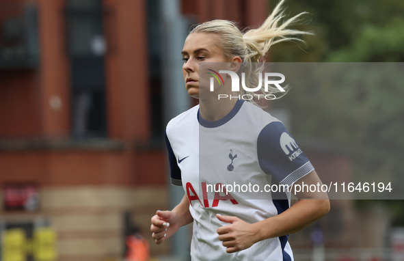 Amanda Nilden, on loan from Juventus, of Tottenham Hotspur Women plays during the Barclays FA Women's Super League soccer match between Tott...