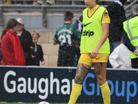 Katelin Talbert, on loan from West Ham United, of Tottenham Hotspur Women participates in the pre-match warm-up during the Barclays FA Women...