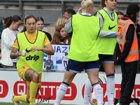 Katelin Talbert, on loan from West Ham United, of Tottenham Hotspur Women participates in the pre-match warm-up during the Barclays FA Women...