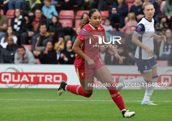 Olivia Smith of Liverpool Women participates in the Barclays FA Women's Super League soccer match between Tottenham Hotspur Women and Liverp...