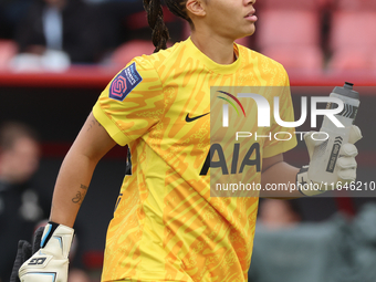 Becky Spencer of Tottenham Hotspur Women plays during the Barclays FA Women's Super League soccer match between Tottenham Hotspur Women and...