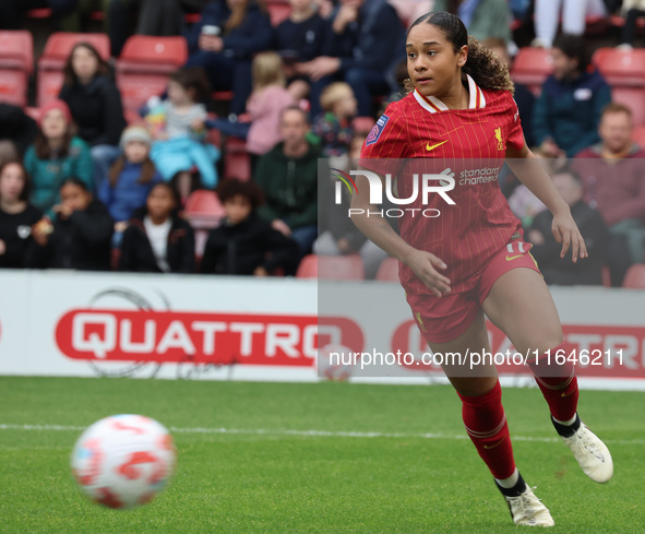 Olivia Smith of Liverpool Women participates in the Barclays FA Women's Super League soccer match between Tottenham Hotspur Women and Liverp...