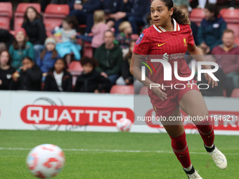 Olivia Smith of Liverpool Women participates in the Barclays FA Women's Super League soccer match between Tottenham Hotspur Women and Liverp...