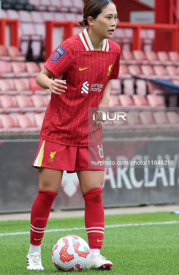 Fuka Nagano of Liverpool Women plays during the Barclays FA Women's Super League soccer match between Tottenham Hotspur Women and Liverpool...