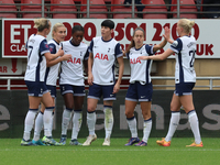 Jessica Naz of Tottenham Hotspur Women celebrates her goal during the Barclays FA Women's Super League soccer match between Tottenham Hotspu...