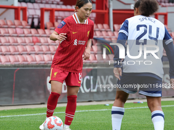 Fuka Nagano of Liverpool Women plays during the Barclays FA Women's Super League soccer match between Tottenham Hotspur Women and Liverpool...