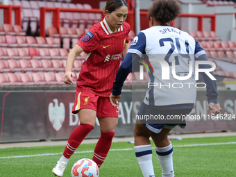 Fuka Nagano of Liverpool Women plays during the Barclays FA Women's Super League soccer match between Tottenham Hotspur Women and Liverpool...