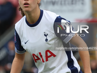 Mateo Oroz of Tottenham Hotspur Women is in action during the Barclays FA Women's Super League soccer match between Tottenham Hotspur Women...