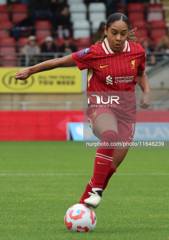 Olivia Smith of Liverpool Women plays during the Barclays FA Women's Super League soccer match between Tottenham Hotspur Women and Liverpool...