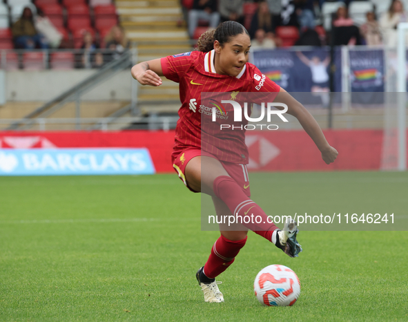 Olivia Smith of Liverpool Women plays during the Barclays FA Women's Super League soccer match between Tottenham Hotspur Women and Liverpool...