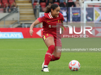 Olivia Smith of Liverpool Women plays during the Barclays FA Women's Super League soccer match between Tottenham Hotspur Women and Liverpool...