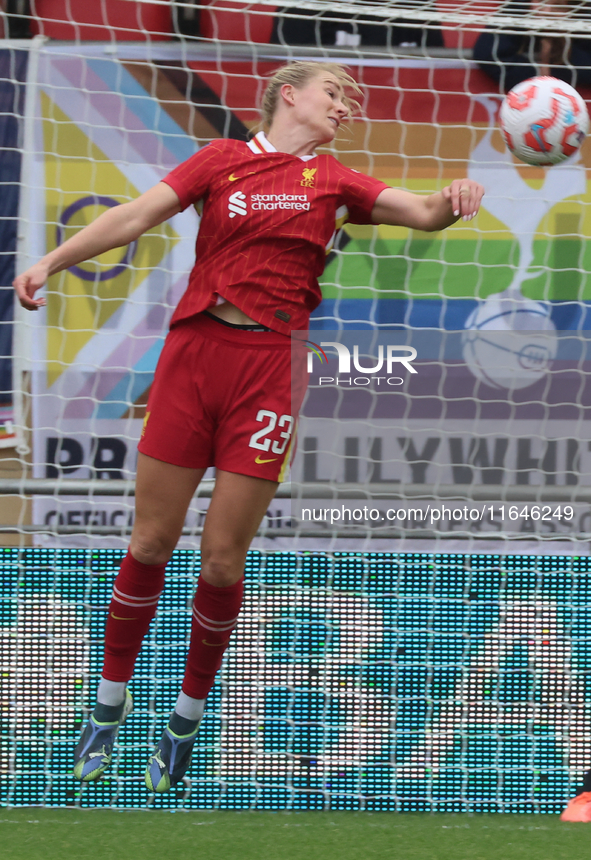 Gemma Bonner of Liverpool Women plays during the Barclays FA Women's Super League soccer match between Tottenham Hotspur Women and Liverpool...