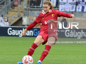 Marie Hobinger of Liverpool Women scores during the Barclays FA Women's Super League soccer match between Tottenham Hotspur Women and Liverp...