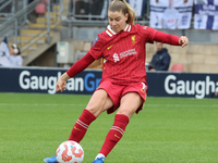 Marie Hobinger of Liverpool Women scores during the Barclays FA Women's Super League soccer match between Tottenham Hotspur Women and Liverp...